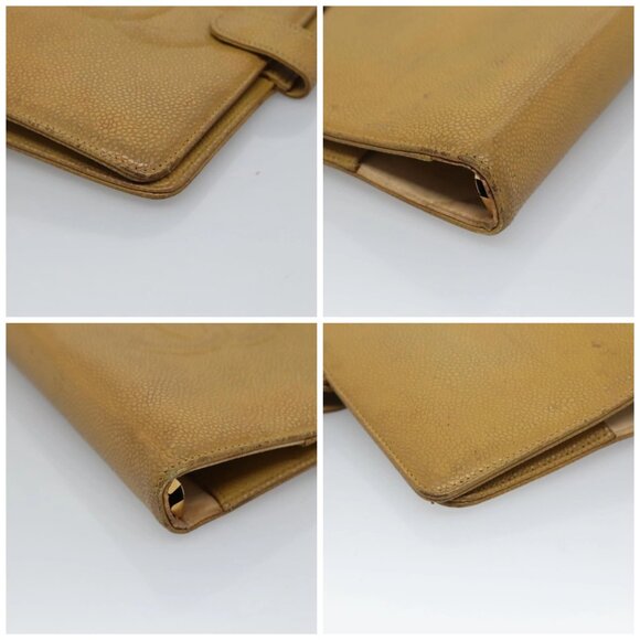 CHANEL COCO Mark Day Planner Cover Grained Calf Skin Beige Gold CC Auth BA4033 - Picture 16 of 16